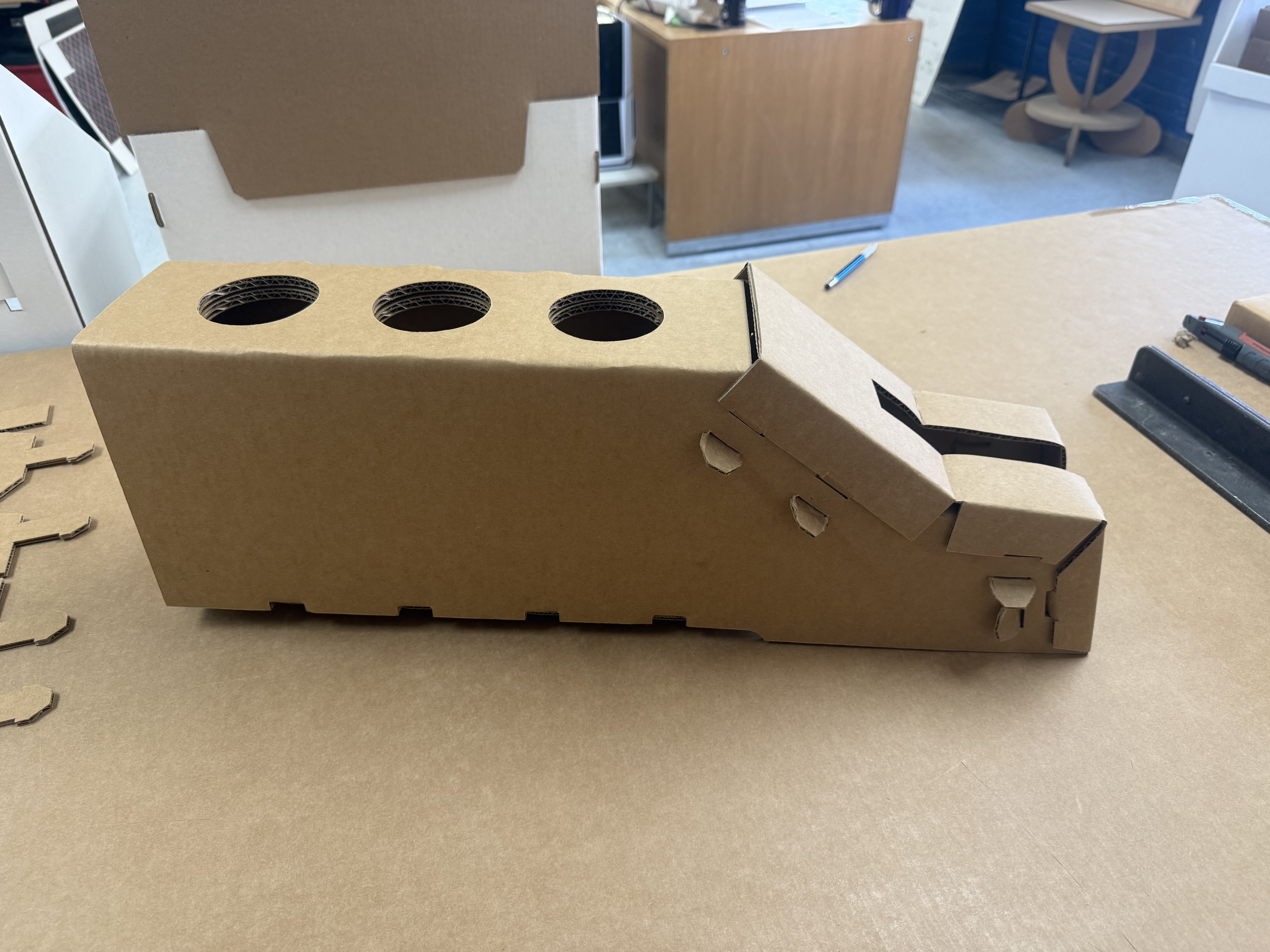 Cardboard Center Console